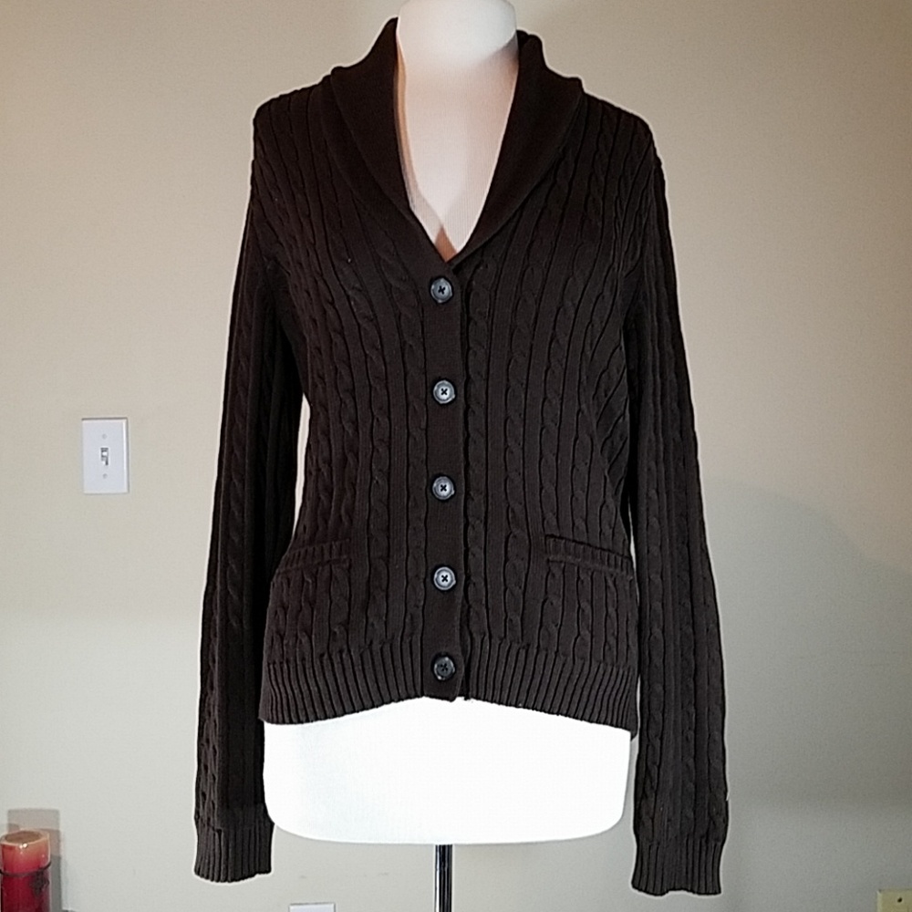 Lauren Ralph Lauren Cable knit Cardigan Medium